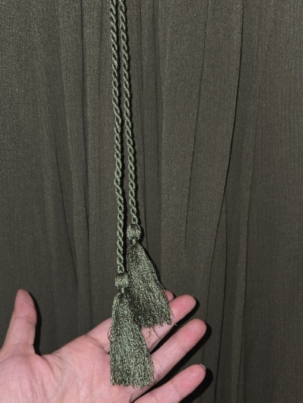 torrid Olive Green Crochet-Trim Boho Dress - Picture 7 of 9